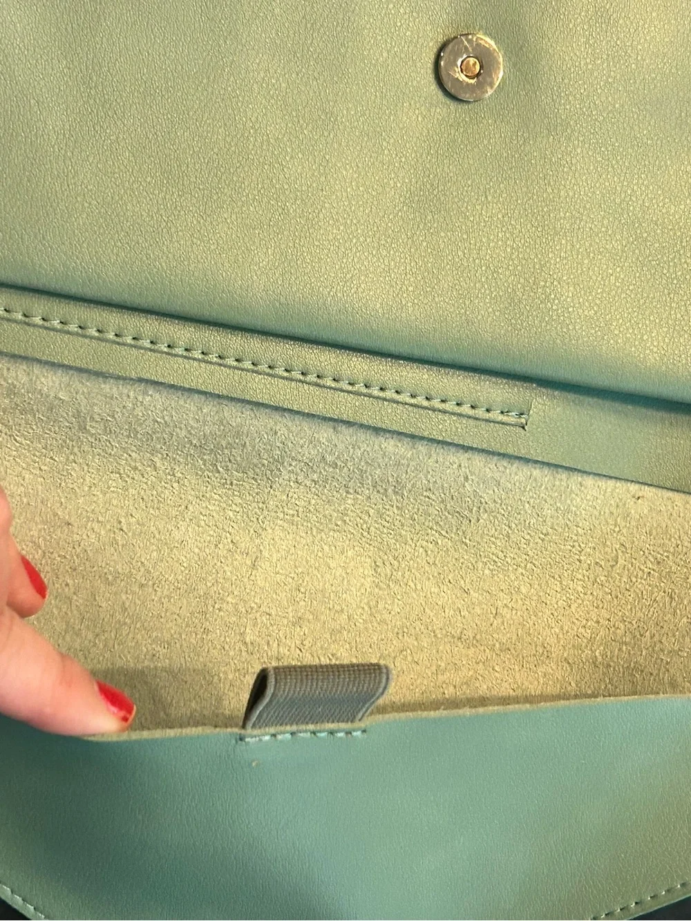 Erin Condren Sage Vegan Leather Folio like new